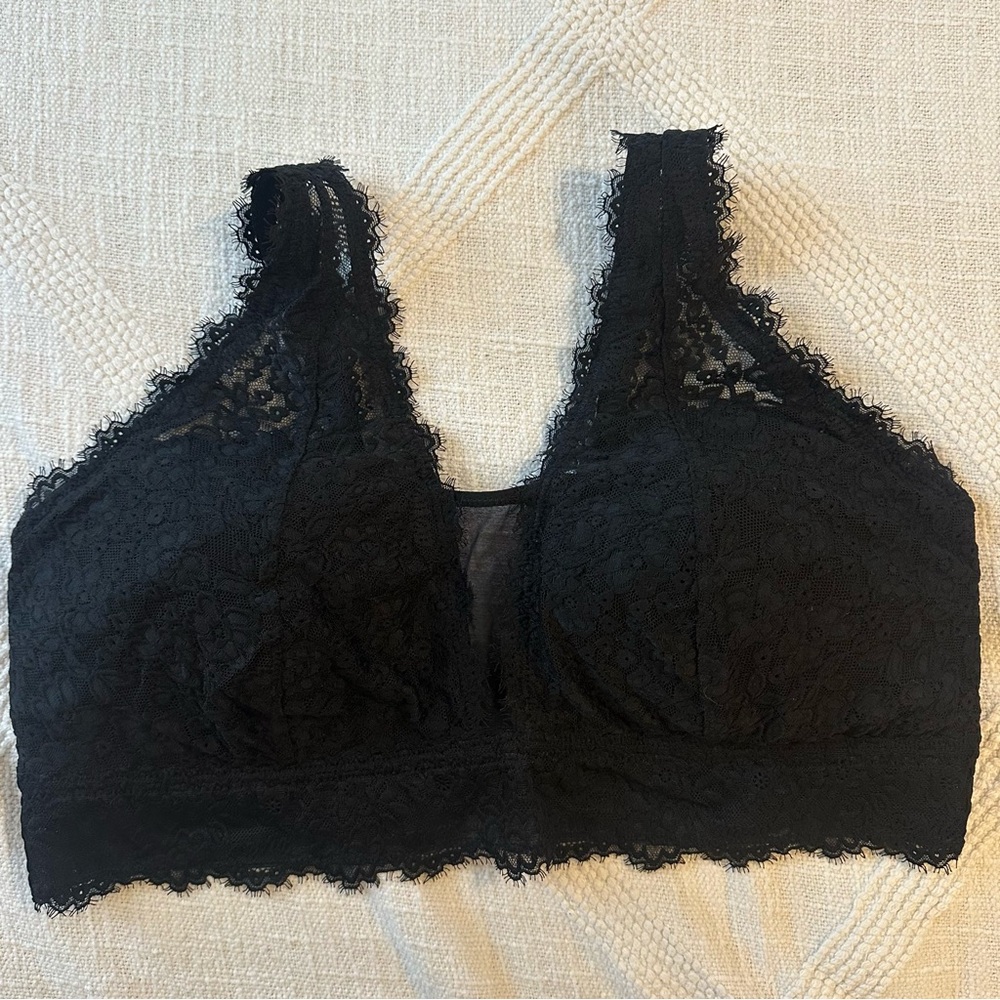 Aerie Lace Bralette in Black XXL